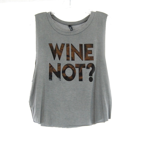 Studio908 Tops - "Wine Not?" Crop Top (NWT)